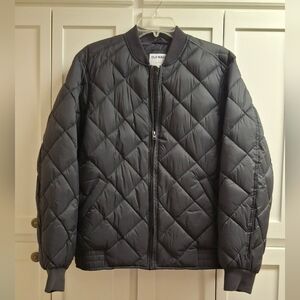 Old Navy Black Quilted Bomber Jacket NWT